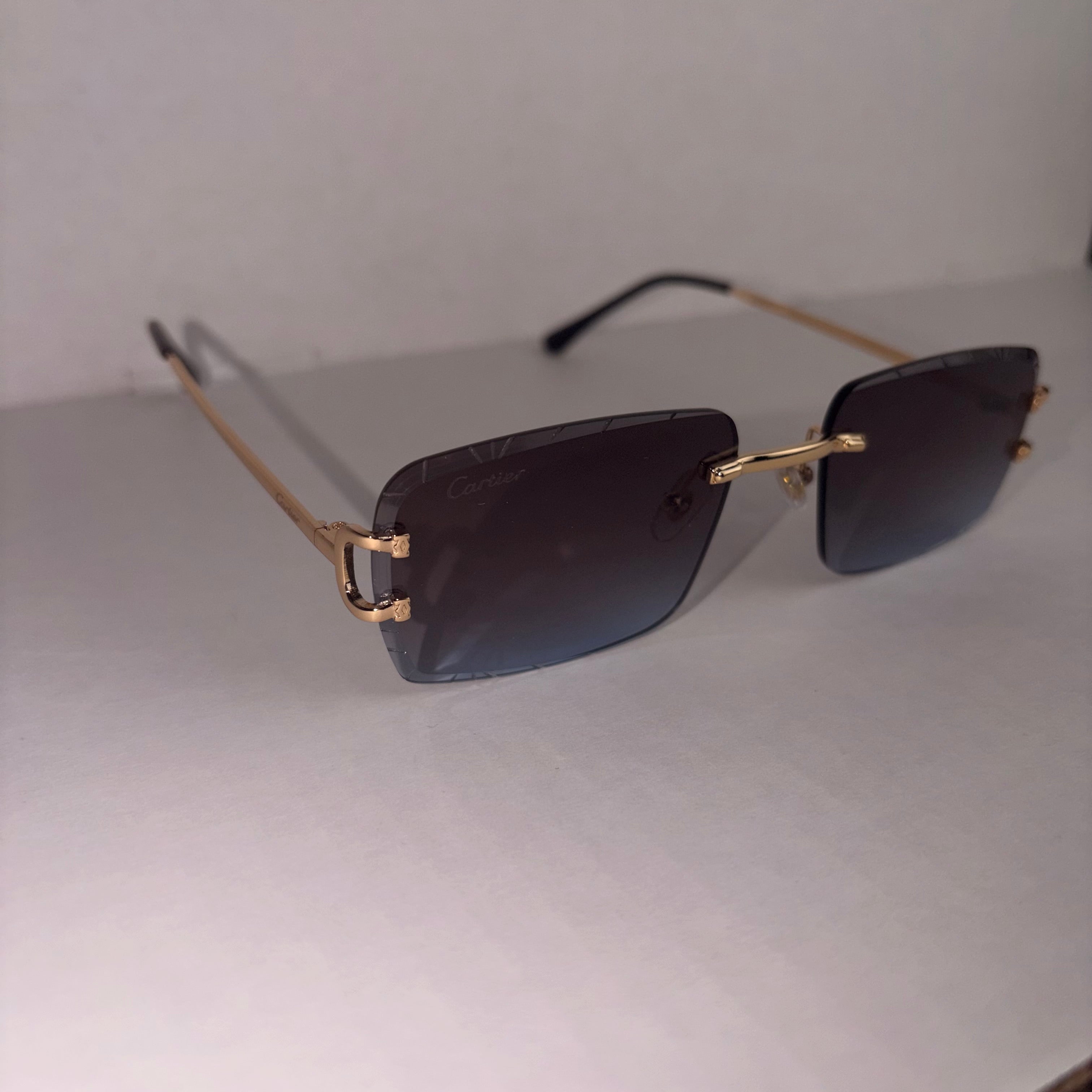 Cartier Glasses With Gold Frames 1:1