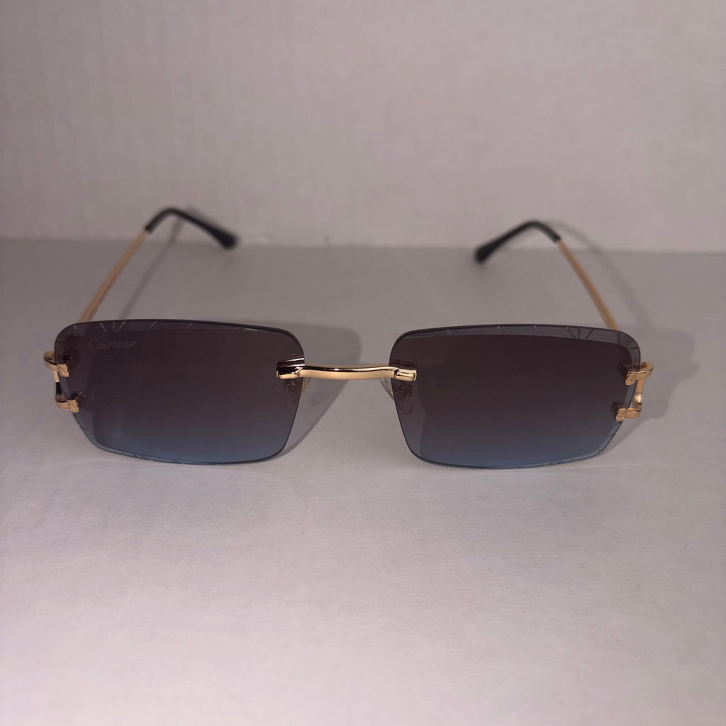 Cartier Glasses With Gold Frames 1:1