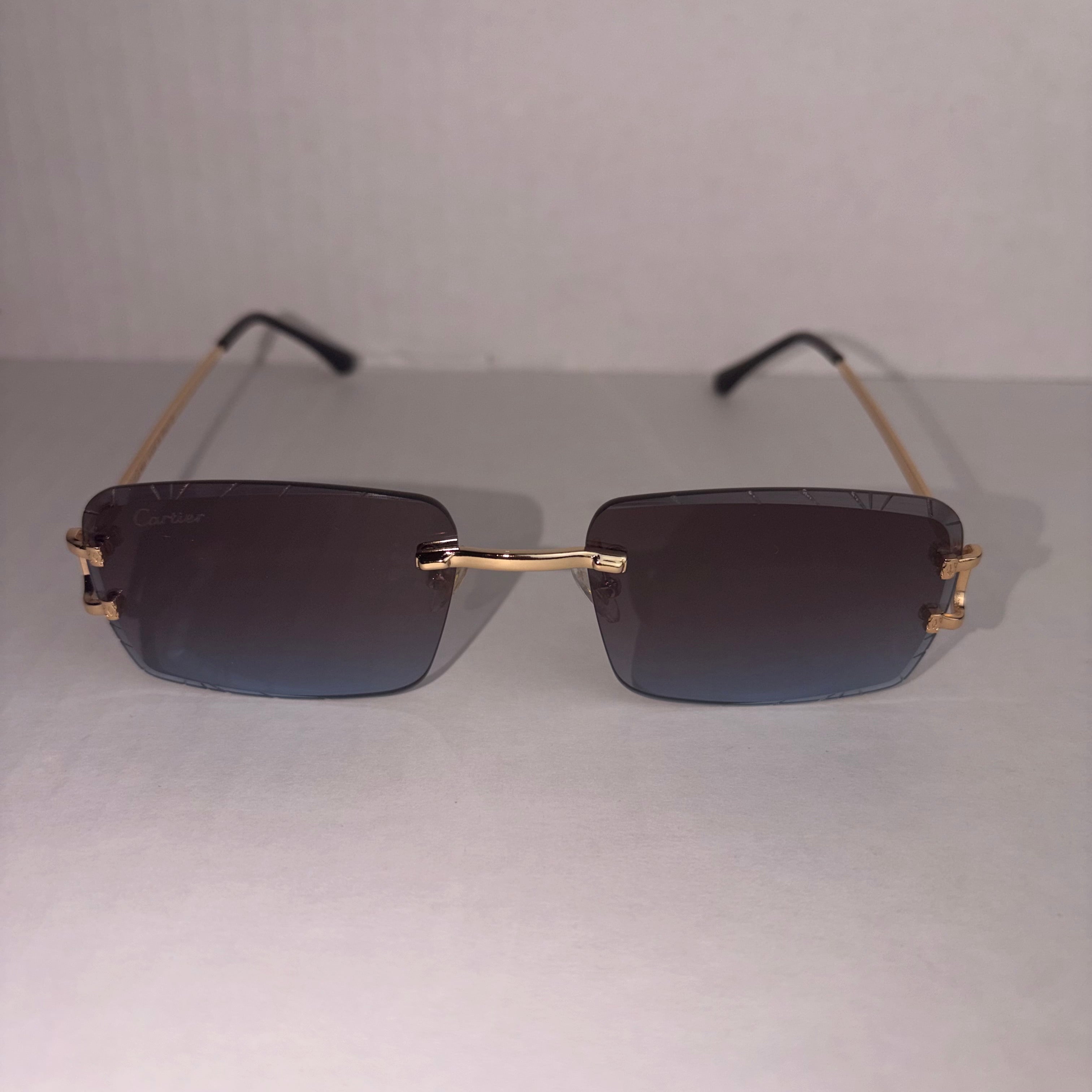 Cartier Glasses With Gold Frames 1:1
