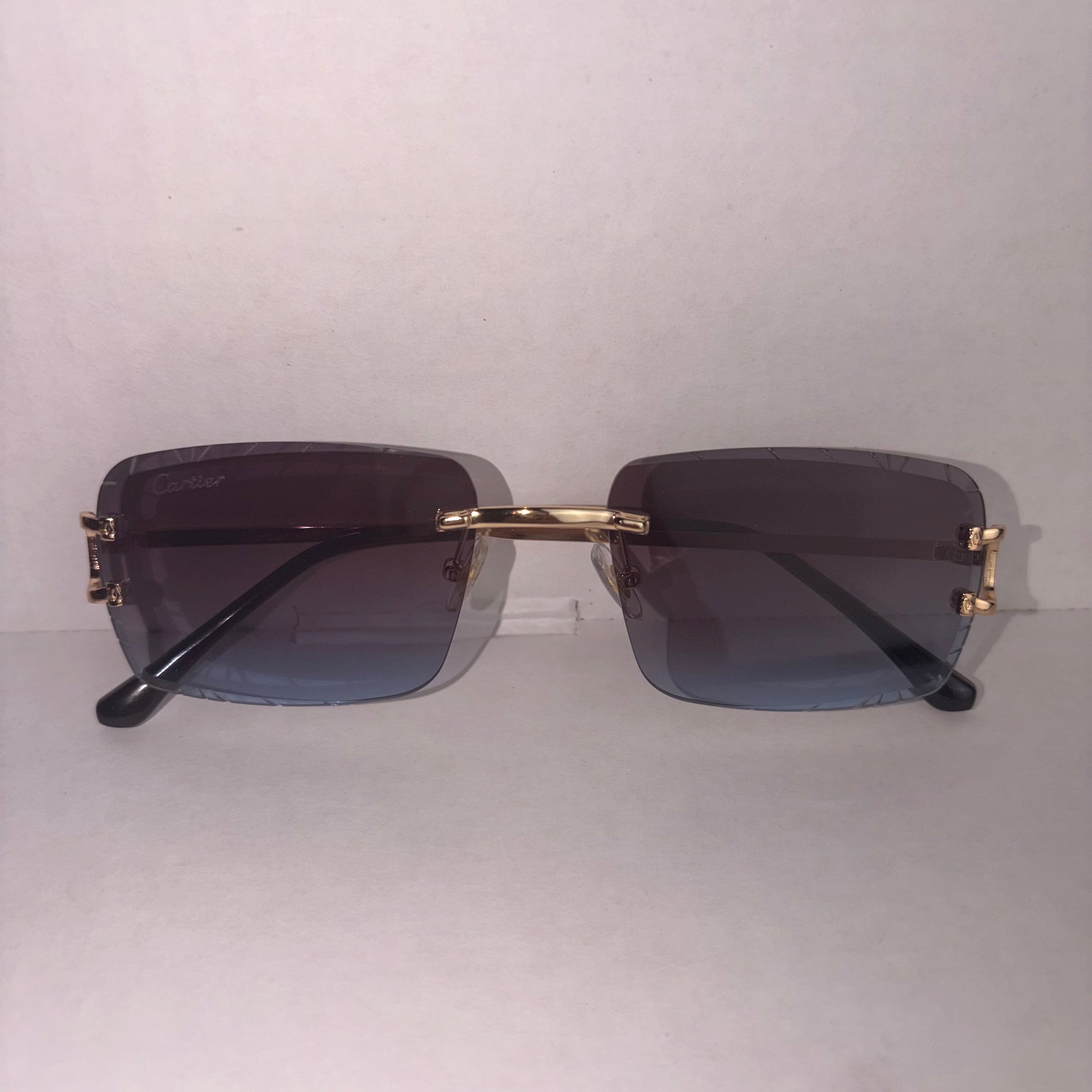 Cartier Glasses With Gold Frames 1:1