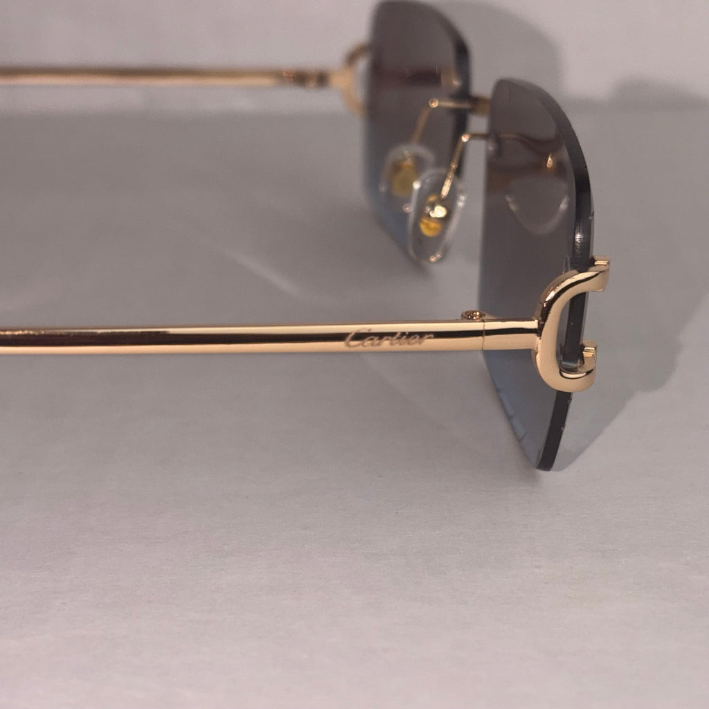 Cartier Glasses With Gold Frames 1:1