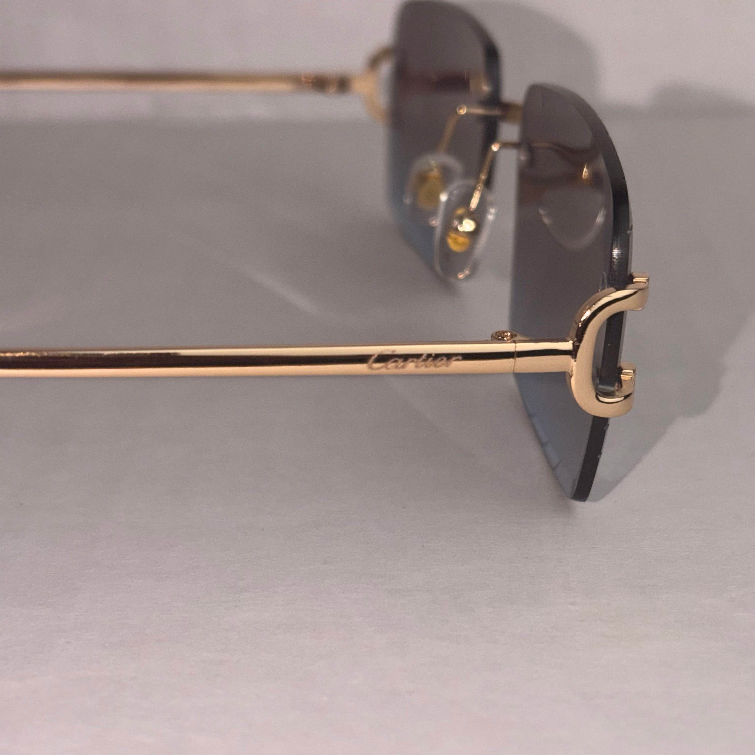 Cartier Glasses With Gold Frames 1:1